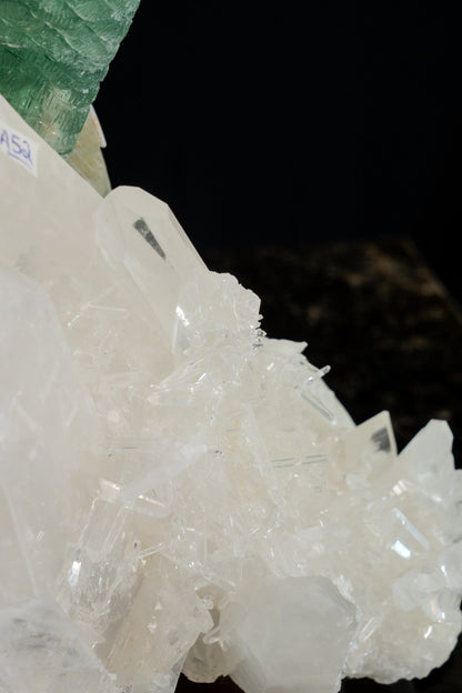 The Green Macaw — Green Fluorite on Colombian Quartz