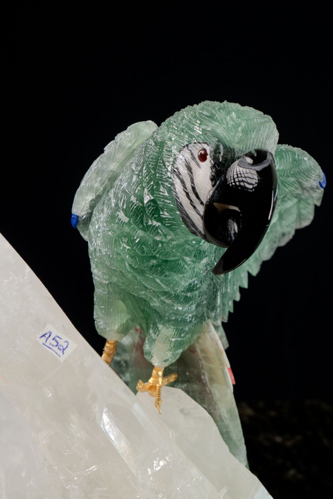The Green Macaw — Green Fluorite on Colombian Quartz